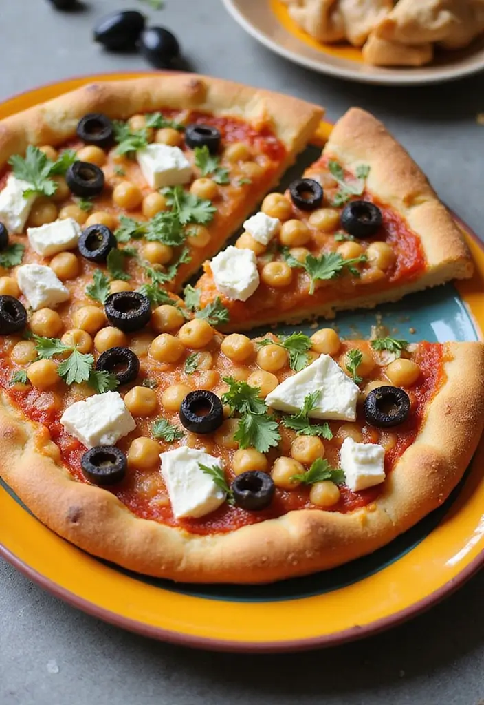 30 Half Baked Harvest Pizza Recipes Full of Flavor and Creativity - 5. Mediterranean Chickpea Pizza