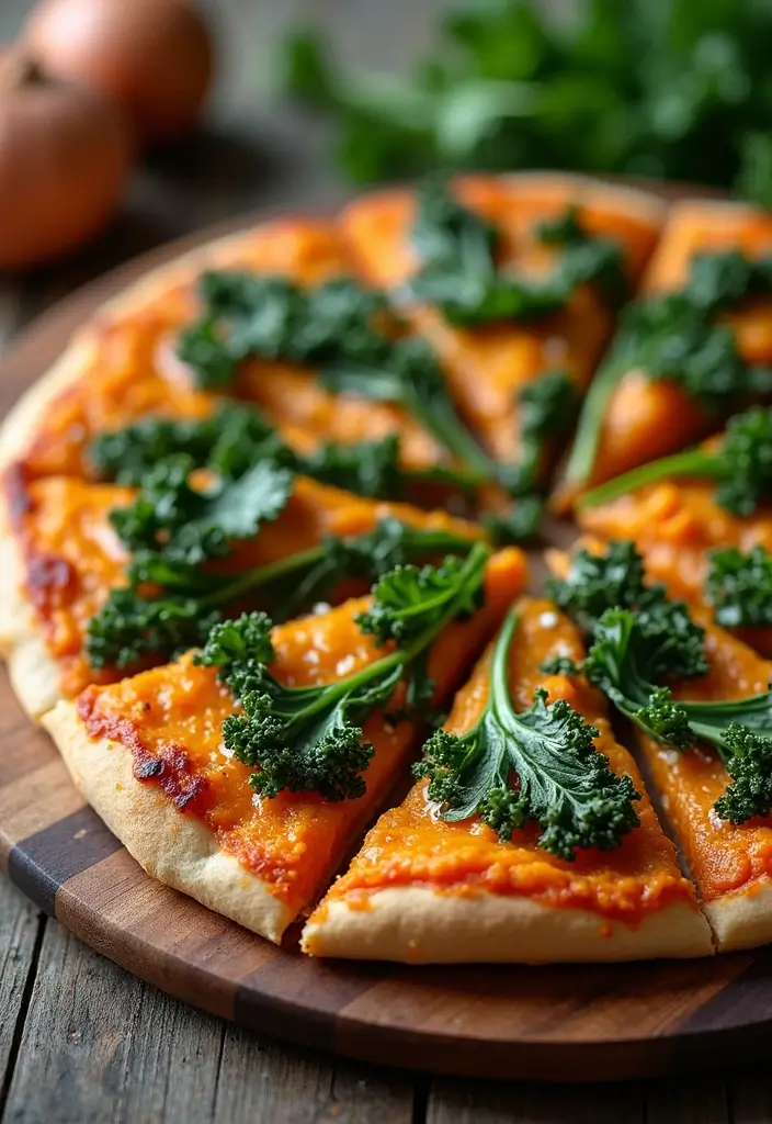 30 Half Baked Harvest Pizza Recipes Full of Flavor and Creativity - 6. Sweet Potato and Kale Pizza