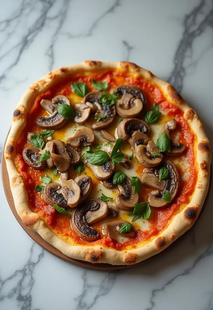 30 Half Baked Harvest Pizza Recipes Full of Flavor and Creativity - 9. Mushroom and Truffle Oil Pizza