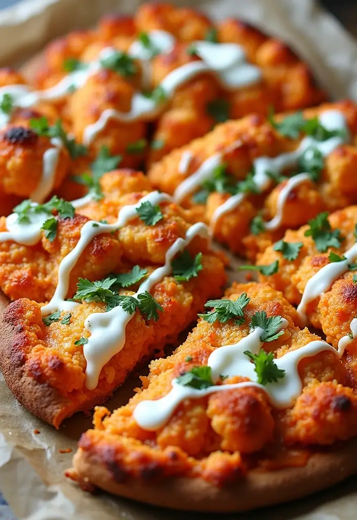 30 Healthy Pizza Recipes That Are Light Yet Delicious 79 30 Healthy Pizza Recipes That Are Light Yet Delicious - 13. Buffalo Cauliflower Pizza