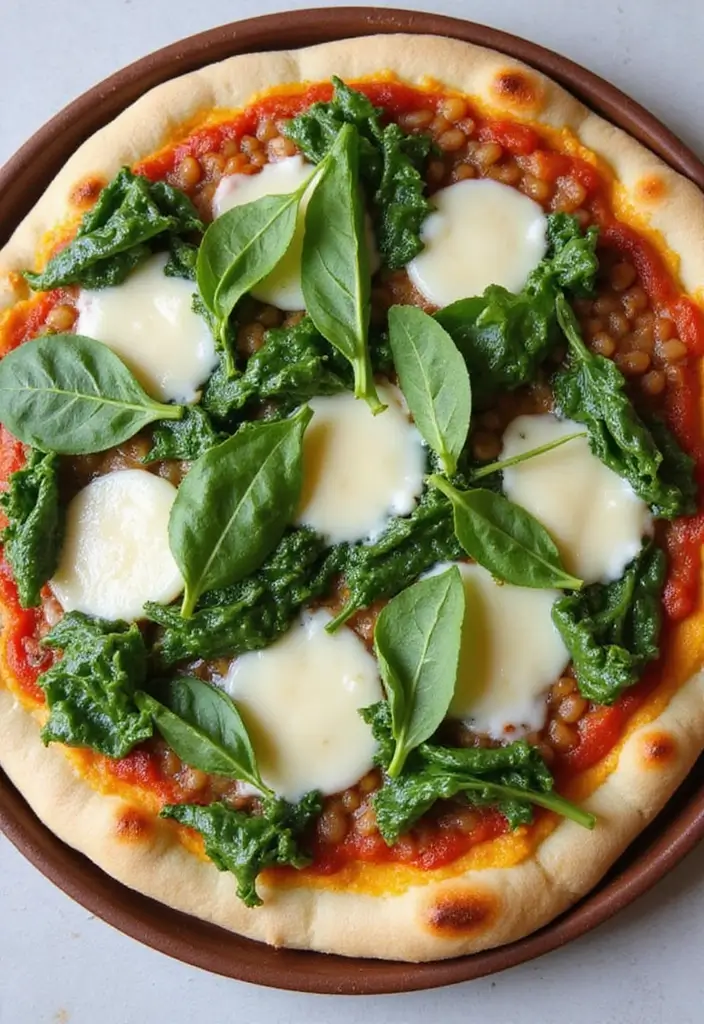 30 Healthy Pizza Recipes That Are Light Yet Delicious 100 30 Healthy Pizza Recipes That Are Light Yet Delicious - 16. Lentil Pizza with Spinach