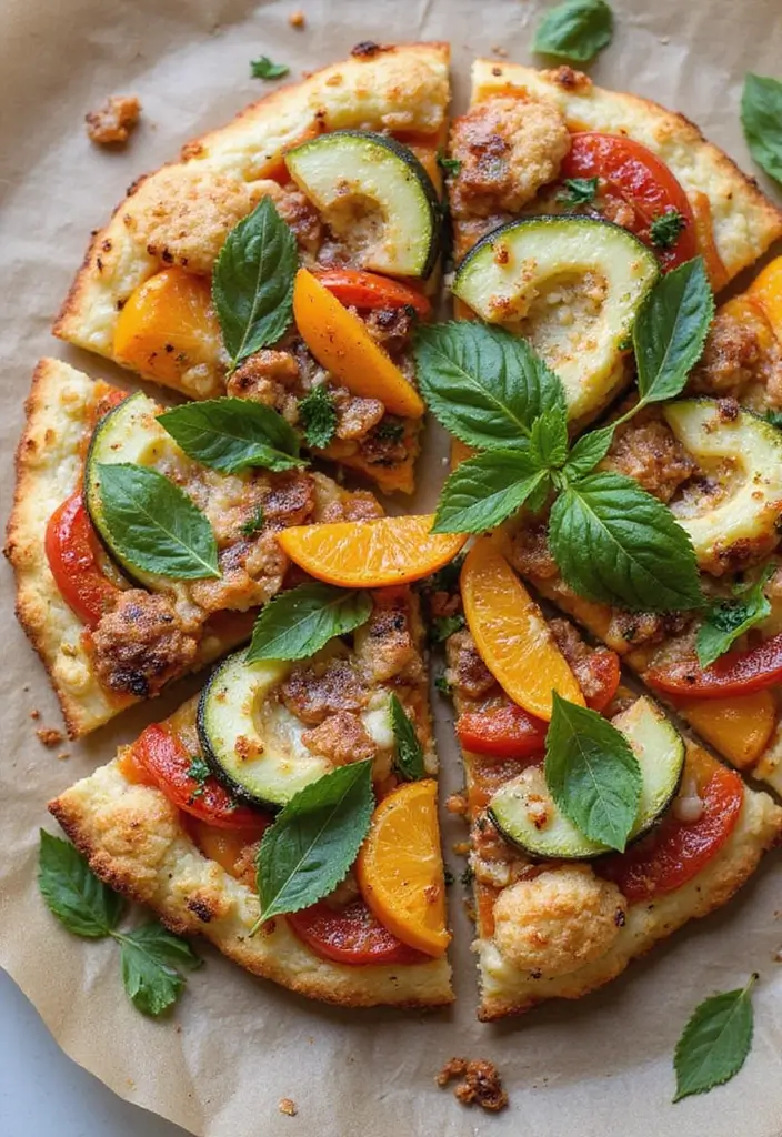 30 Healthy Pizza Recipes That Are Light Yet Delicious 8 30 Healthy Pizza Recipes That Are Light Yet Delicious - 2. Cauliflower Crust Veggie Supreme