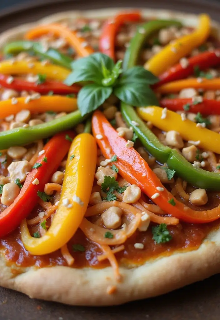 30 Healthy Pizza Recipes That Are Light Yet Delicious 138 30 Healthy Pizza Recipes That Are Light Yet Delicious - 22. Thai Peanut Sauce Pizza
