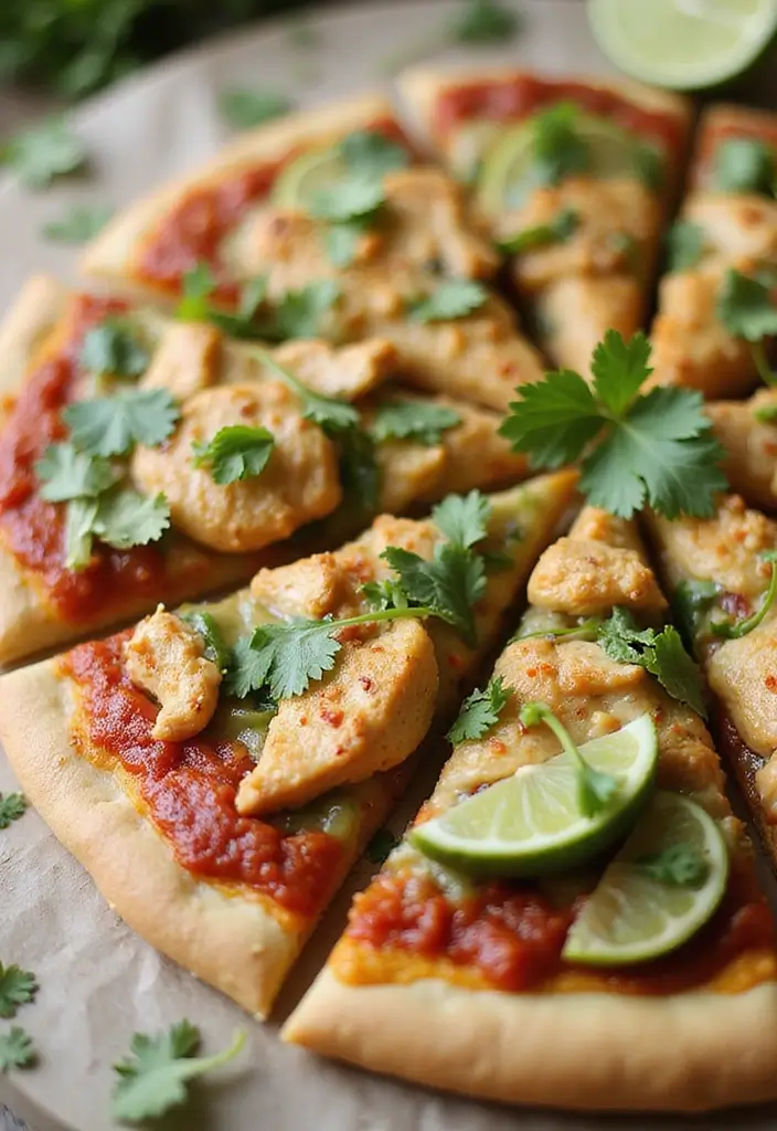 30 Healthy Pizza Recipes That Are Light Yet Delicious 159 30 Healthy Pizza Recipes That Are Light Yet Delicious - 25. Cilantro Lime Chicken Pizza