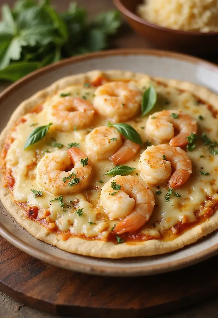 30 Keto Tortilla Pizza Recipes That Are Low Carb and Satisfying 81 30 Keto Tortilla Pizza Recipes That Are Low Carb and Satisfying - 13. Shrimp Scampi Tortilla Pizza