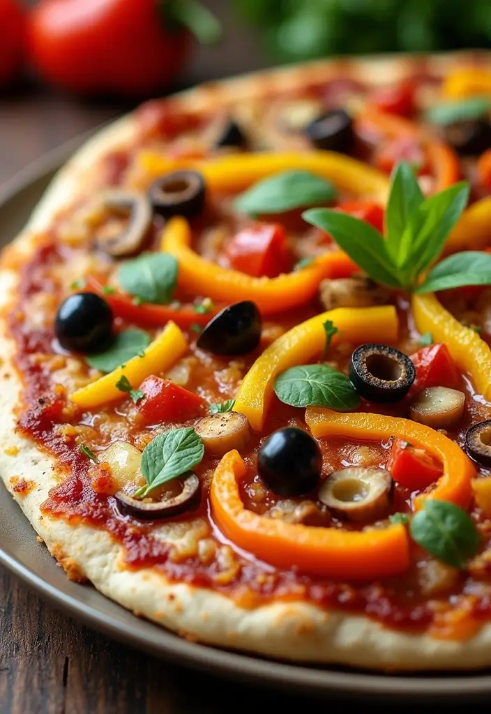 30 Keto Tortilla Pizza Recipes That Are Low Carb and Satisfying 8 30 Keto Tortilla Pizza Recipes That Are Low Carb and Satisfying - 2. Veggie Supreme Tortilla Pizza