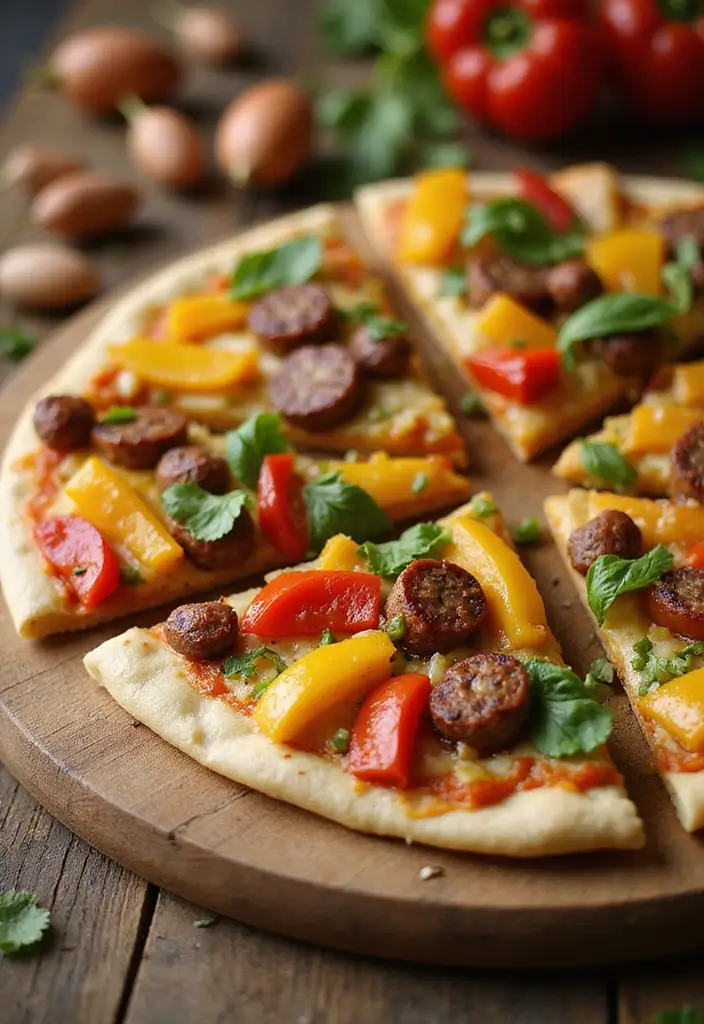 30 Keto Tortilla Pizza Recipes That Are Low Carb and Satisfying 131 30 Keto Tortilla Pizza Recipes That Are Low Carb and Satisfying - 21. Veggie Sausage and Bell Pepper Tortilla Pizza