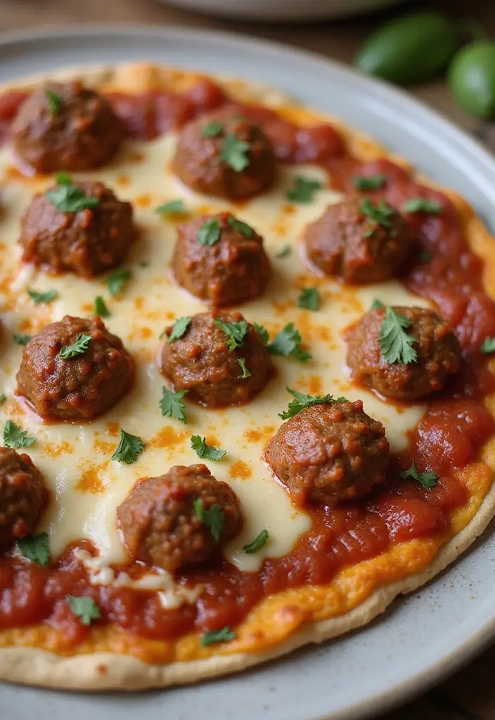 30 Keto Tortilla Pizza Recipes That Are Low Carb and Satisfying 178 30 Keto Tortilla Pizza Recipes That Are Low Carb and Satisfying - 28. Spicy Meatball Tortilla Pizza