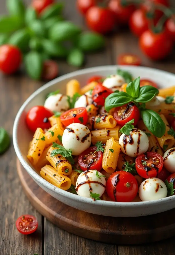30 Pizza Pasta Salad Recipes for Summer Gatherings 1 30 Pizza Pasta Salad Recipes for Summer Gatherings - 1. Fresh Caprese Pizza Pasta Salad