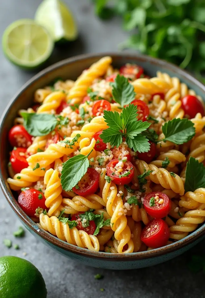 30 Pizza Pasta Salad Recipes for Summer Gatherings 93 30 Pizza Pasta Salad Recipes for Summer Gatherings - 15. Cilantro Lime Pizza Pasta Salad