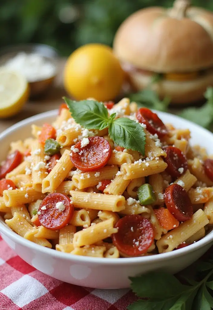 30 Pizza Pasta Salad Recipes for Summer Gatherings 22 30 Pizza Pasta Salad Recipes for Summer Gatherings - 4. Pepperoni Pizza Pasta Salad