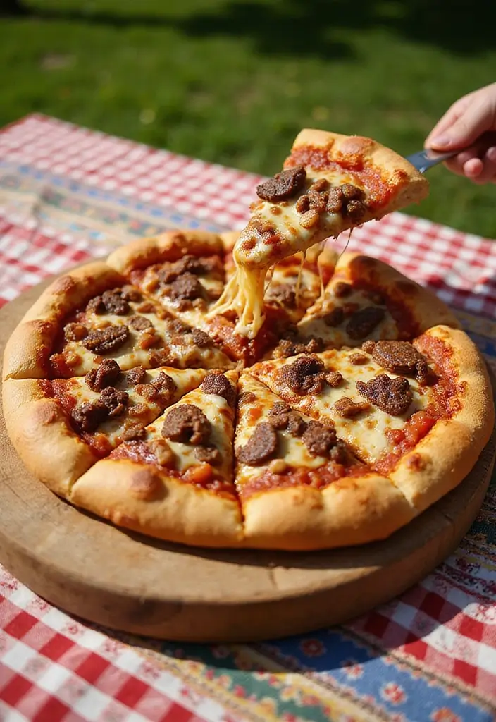 30 Recipes Using Premade Pizza Crust for Quick Homemade Dinners 78 30 Recipes Using Premade Pizza Crust for Quick Homemade Dinners - 12. Meat Lovers Pizza