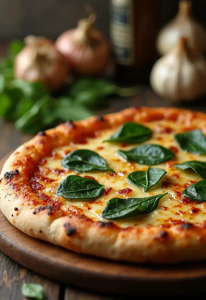 30 Recipes Using Premade Pizza Crust for Quick Homemade Dinners 116 30 Recipes Using Premade Pizza Crust for Quick Homemade Dinners - 18. Roasted Garlic and Spinach Pizza