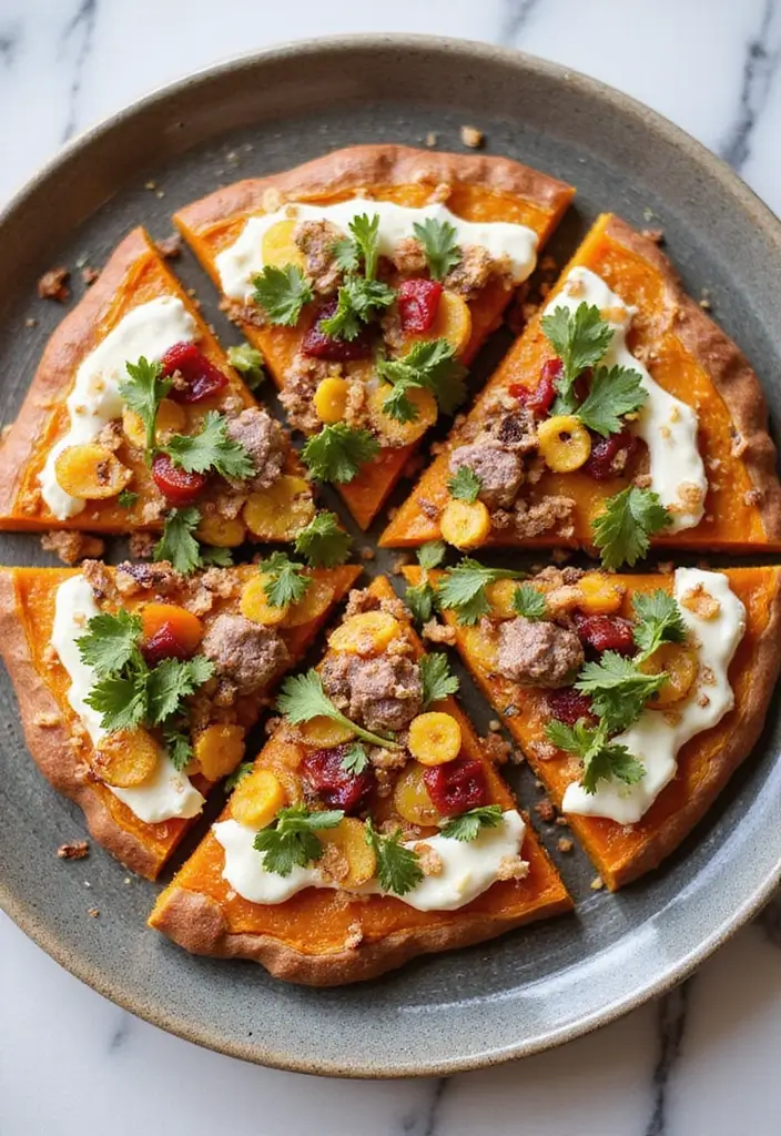 30 Recipes Using Premade Pizza Crust for Quick Homemade Dinners 163 30 Recipes Using Premade Pizza Crust for Quick Homemade Dinners - 25. Sweet Potato and Goat Cheese Pizza
