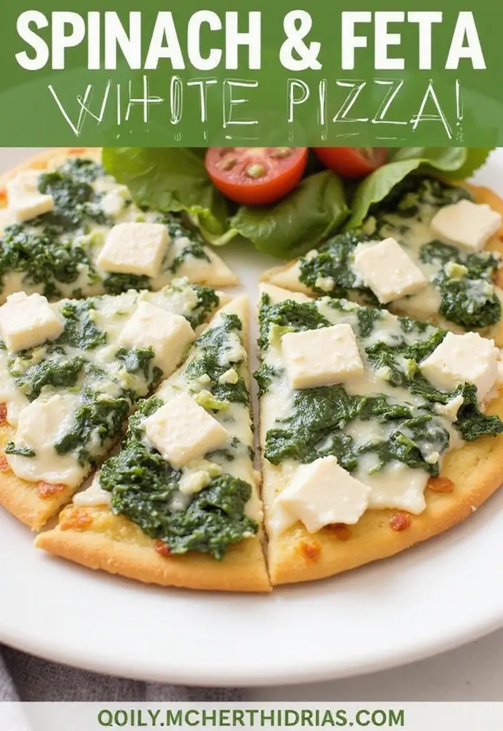 30 Recipes Using Premade Pizza Crust for Quick Homemade Dinners 36 30 Recipes Using Premade Pizza Crust for Quick Homemade Dinners - 6. Spinach and Feta White Pizza