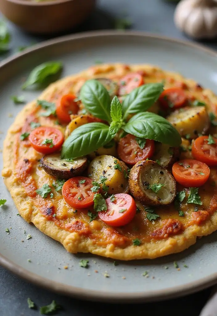 30 Whole 30 Pizza Recipes That Keep It Clean and Satisfying 86 30 Whole 30 Pizza Recipes That Keep It Clean and Satisfying - 14. Chickpea Flatbread Pizza