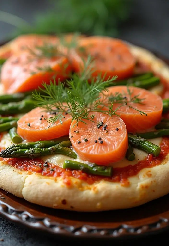 30 Whole 30 Pizza Recipes That Keep It Clean and Satisfying 93 30 Whole 30 Pizza Recipes That Keep It Clean and Satisfying - 15. Salmon and Asparagus Pizza