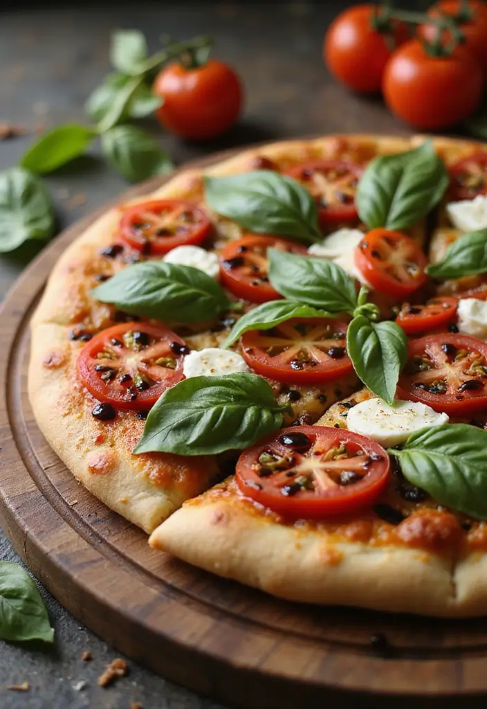 30 Whole 30 Pizza Recipes That Keep It Clean and Satisfying 117 30 Whole 30 Pizza Recipes That Keep It Clean and Satisfying - 19. Caprese Pizza with Balsamic Glaze