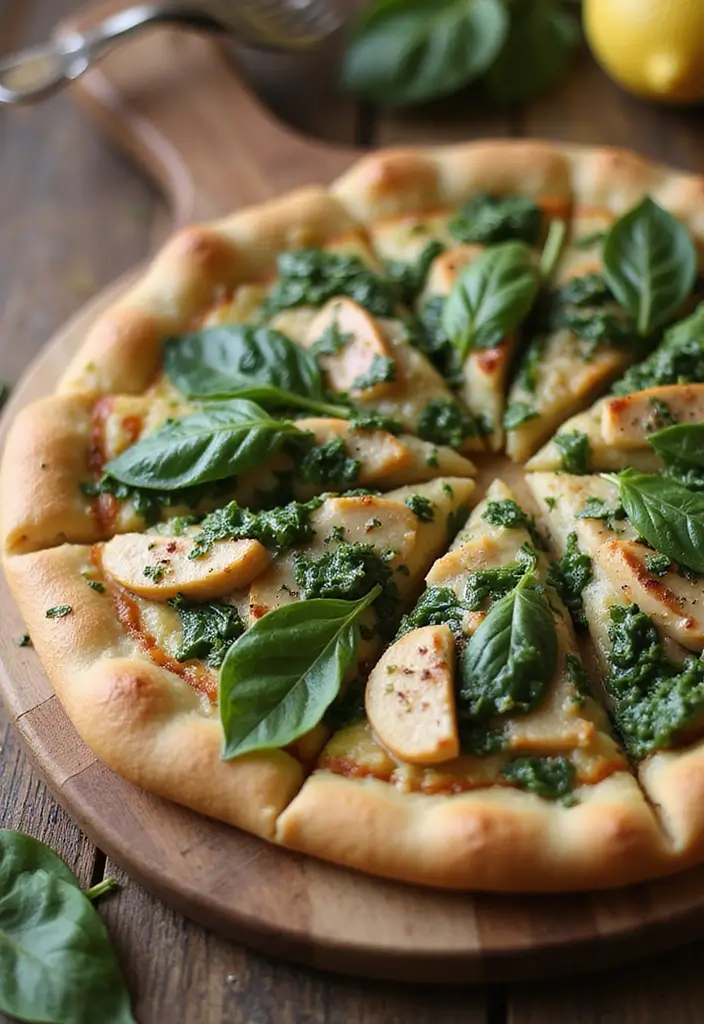 30 Whole 30 Pizza Recipes That Keep It Clean and Satisfying 159 30 Whole 30 Pizza Recipes That Keep It Clean and Satisfying - 25. Herb Chicken and Spinach Pizza