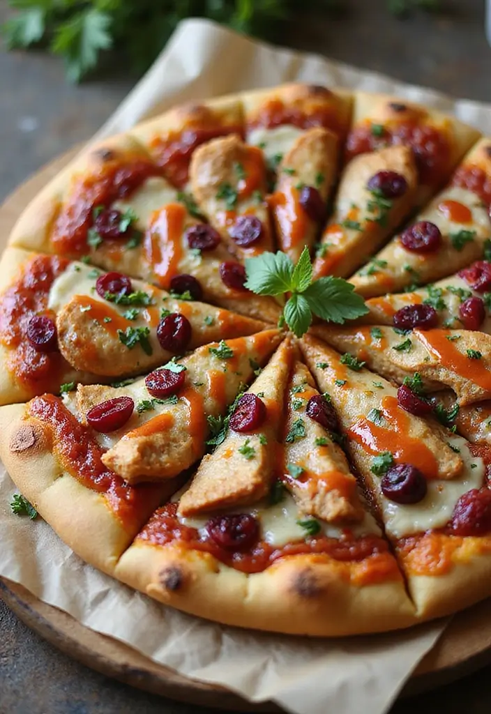 30 Whole 30 Pizza Recipes That Keep It Clean and Satisfying 173 30 Whole 30 Pizza Recipes That Keep It Clean and Satisfying - 27. Cranberry Chicken Pizza