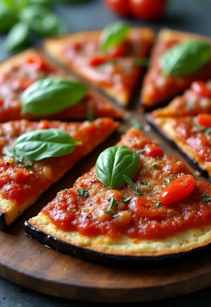 30 Whole 30 Pizza Recipes That Keep It Clean and Satisfying 27 30 Whole 30 Pizza Recipes That Keep It Clean and Satisfying - 5. Eggplant Pizza Slices