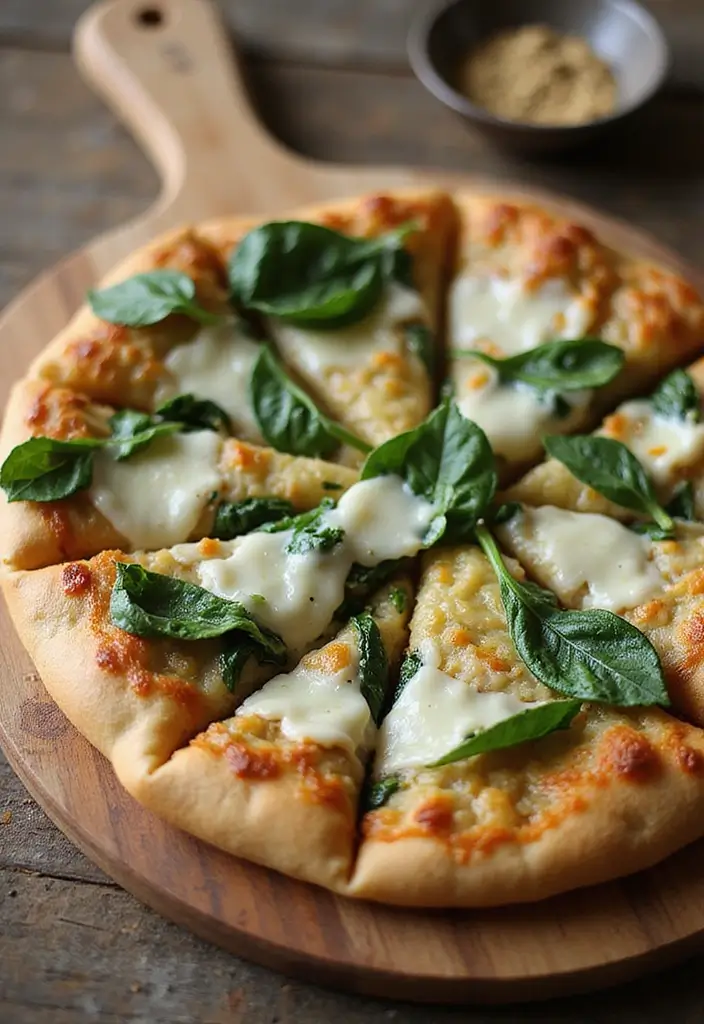 30 Wood Fired Pizza Oven Recipes for Perfect Crispy Crusts 55 30 Wood Fired Pizza Oven Recipes for Perfect Crispy Crusts - 9. Roasted Garlic and Spinach Pizza